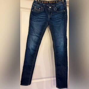 Rock Revival Indigo Blue Alivia Skinny Low Rise Jeans